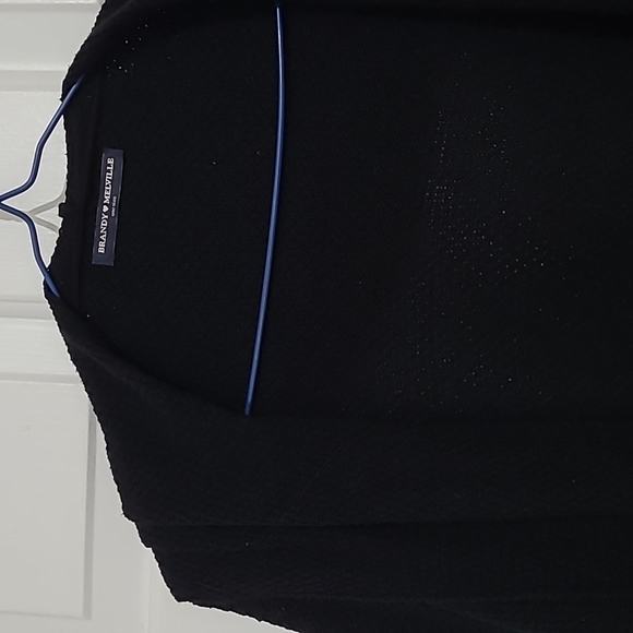 Brandy Melville Black Hooded Waffle Knit Thermal Cardigan - Picture 3 of 7